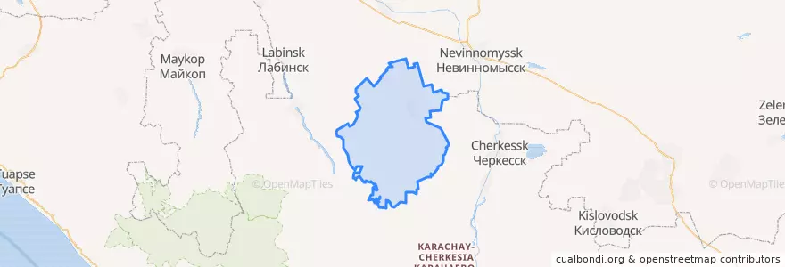 Mapa de ubicacion de Отрадненский район.