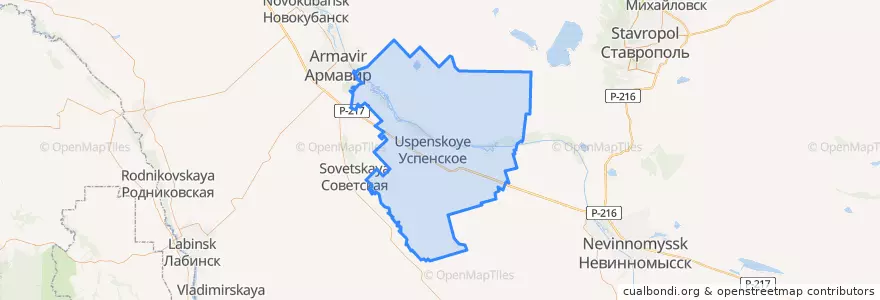 Mapa de ubicacion de Успенский район.