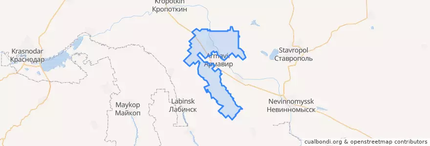 Mapa de ubicacion de Новокубанский район.