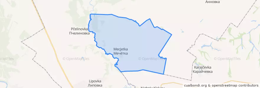 Mapa de ubicacion de Мечётское сельское поселение.