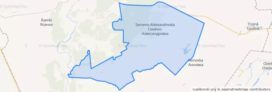 Mapa de ubicacion de Семёно-Александровское сельское поселение.