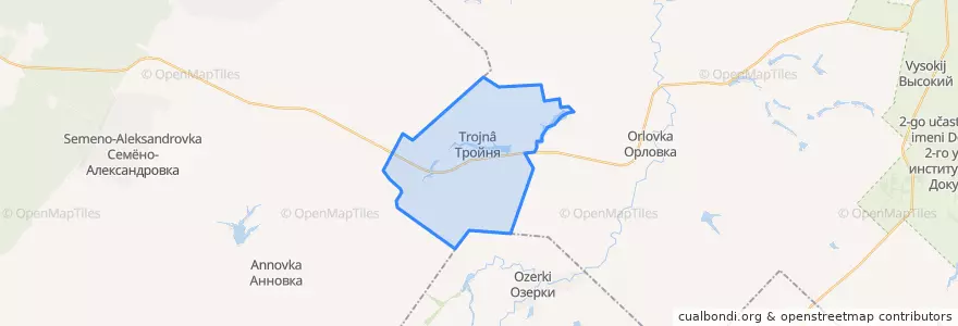 Mapa de ubicacion de Тройнянское сельское поселение.