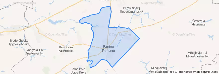 Mapa de ubicacion de Панинское городское поселение.