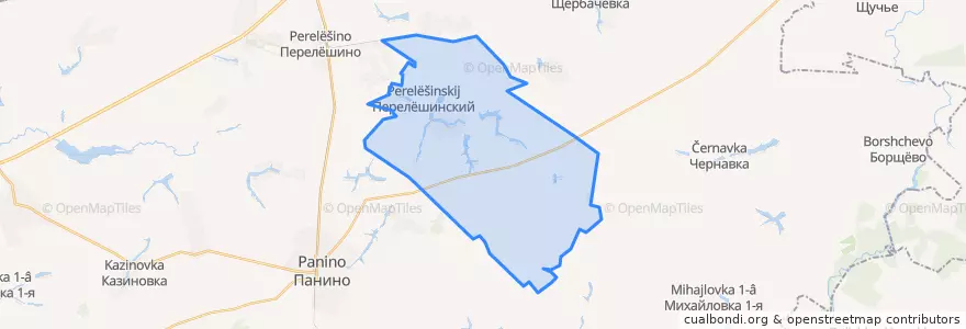 Mapa de ubicacion de Перелешинское городское поселение.