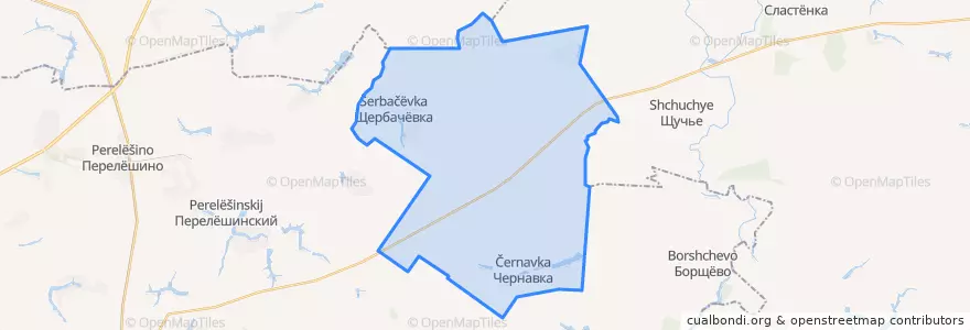 Mapa de ubicacion de Чернавское сельское поселение.