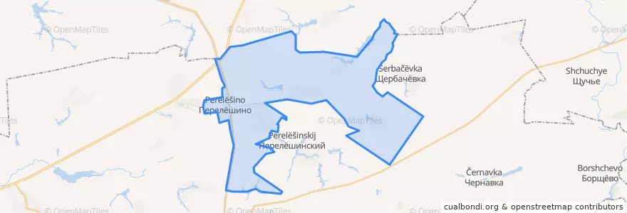 Mapa de ubicacion de Красненское сельское поселение.