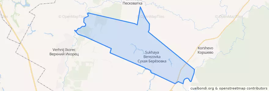 Mapa de ubicacion de Сухо-Березовское сельское поселение.