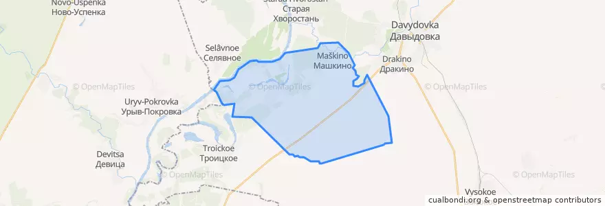 Mapa de ubicacion de Бодеевское сельское поселение.