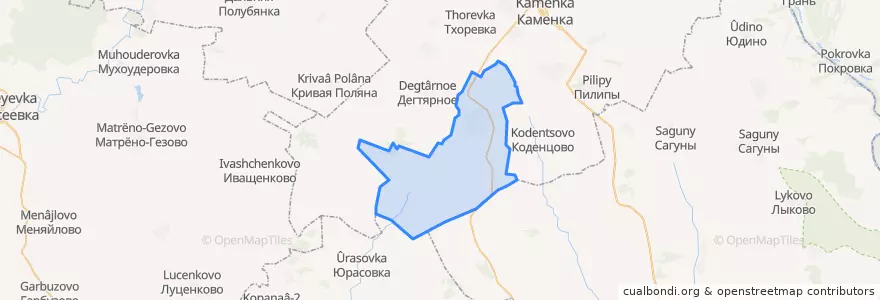 Mapa de ubicacion de Карпенковское сельское поселение.