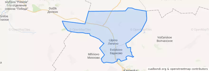 Mapa de ubicacion de Евдаковское сельское поселение.
