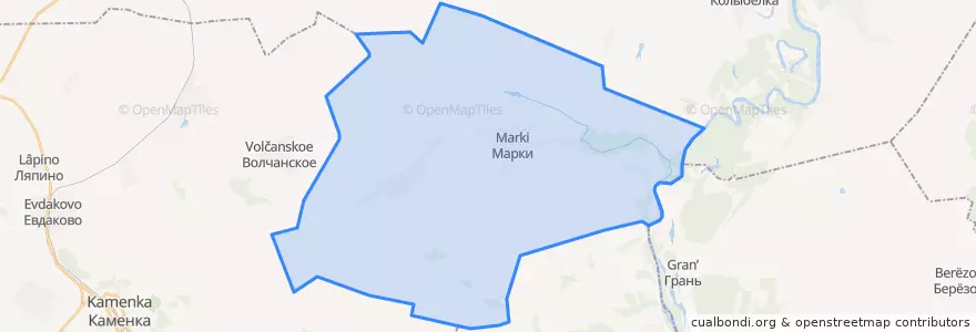 Mapa de ubicacion de Марковское сельское поселение.