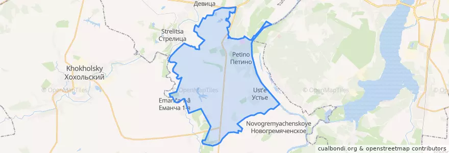 Mapa de ubicacion de Петинское сельское поселение.