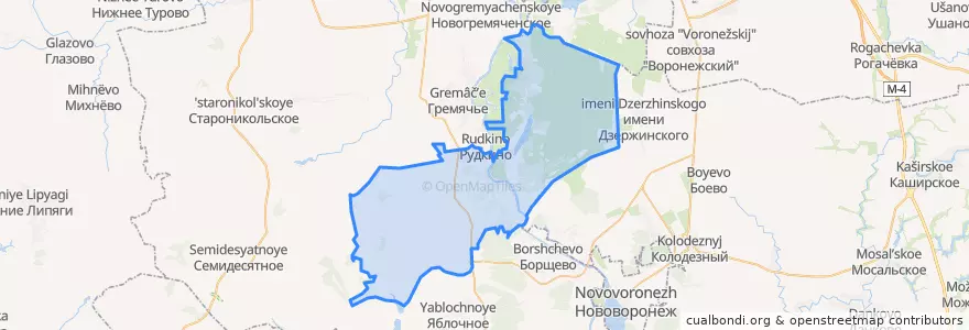 Mapa de ubicacion de Костёнское сельское поселение.