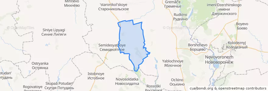 Mapa de ubicacion de Кочетовское сельское поселение.