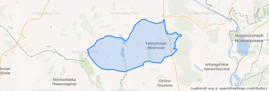 Mapa de ubicacion de Яблоченское сельское поселение.