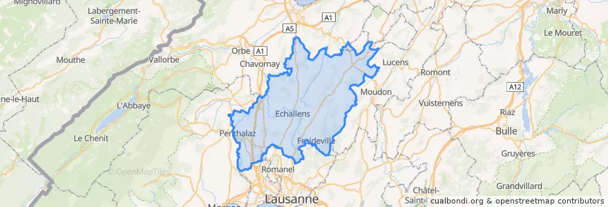 Mapa de ubicacion de District du Gros-de-Vaud.