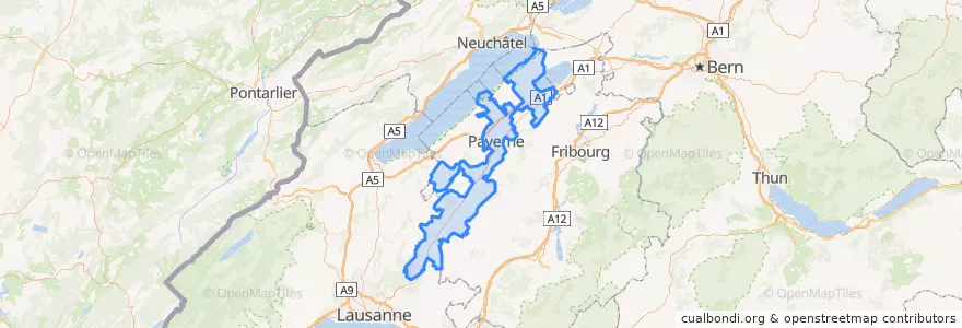 Mapa de ubicacion de District de la Broye-Vully.