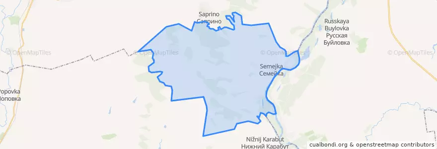 Mapa de ubicacion de Семейское сельское поселение.