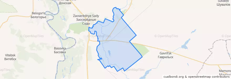 Mapa de ubicacion de Елизаветовское сельское поселение.