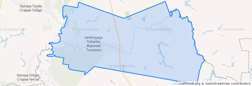 Mapa de ubicacion de Тишанское сельское поселение.