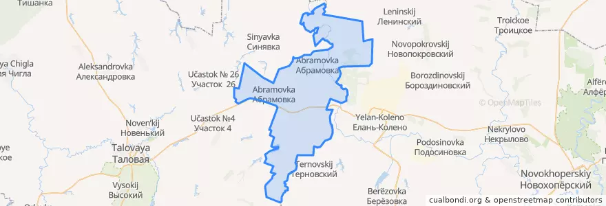 Mapa de ubicacion de Абрамовское сельское поселение.