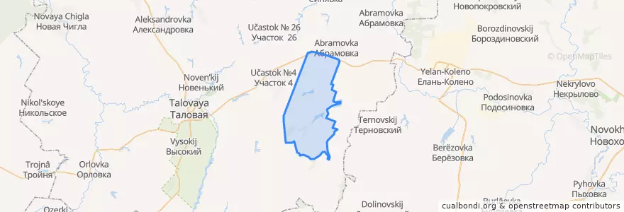 Mapa de ubicacion de Добринское сельское поселение.