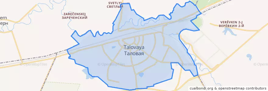 Mapa de ubicacion de Таловское городское поселение.