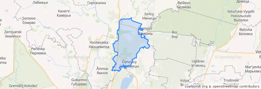Mapa de ubicacion de Айдаровское сельское поселение.