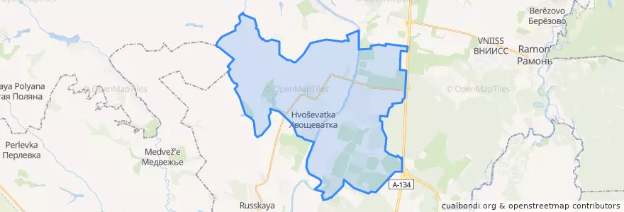 Mapa de ubicacion de Новоживотинновское сельское поселение.