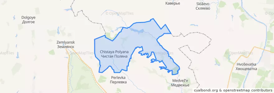 Mapa de ubicacion de Чистополянское сельское поселение.