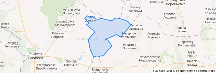 Mapa de ubicacion de Красное сельское поселение.