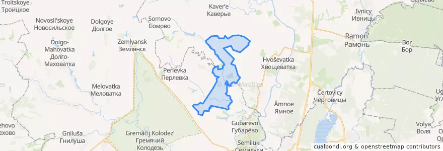 Mapa de ubicacion de Медвеженское сельское поселение.