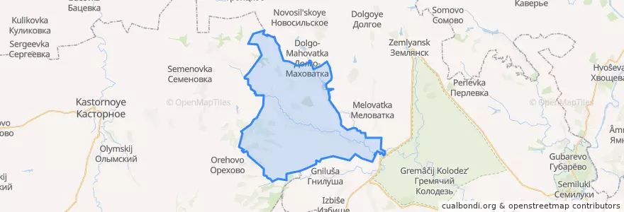 Mapa de ubicacion de Староведугское сельское поселение.