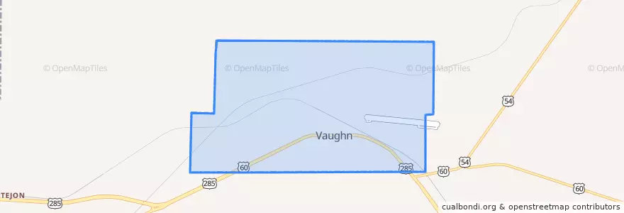 Mapa de ubicacion de Vaughn.