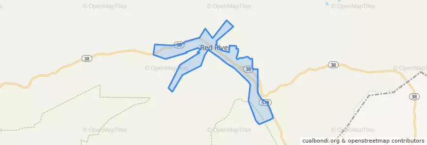 Mapa de ubicacion de Red River.