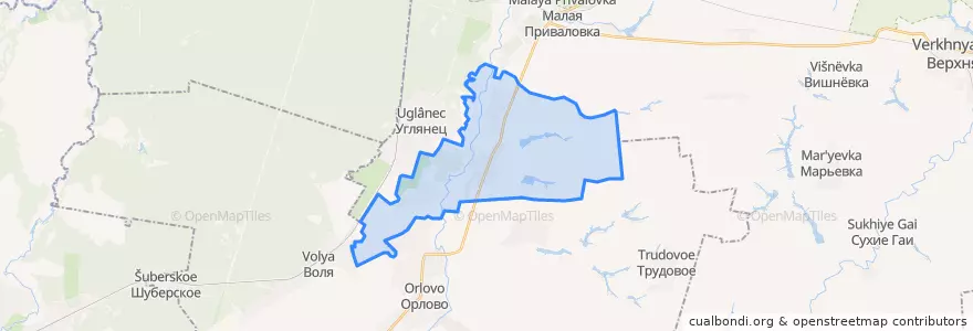 Mapa de ubicacion de Парижскокоммунское сельское поселение.