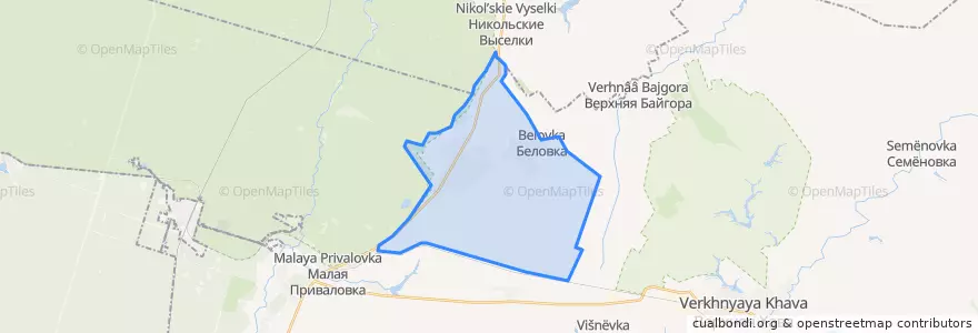Mapa de ubicacion de Большеприваловское сельское поселение.