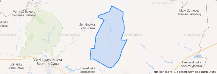 Mapa de ubicacion de Плясоватское сельское поселение.