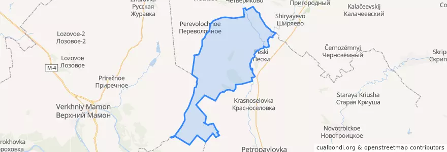 Mapa de ubicacion de Старомеловатское сельское поселение.