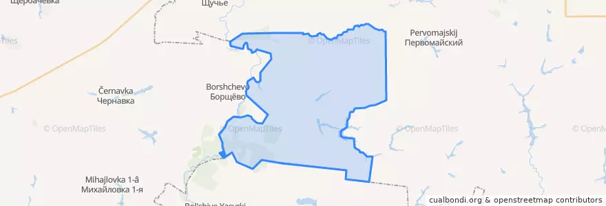 Mapa de ubicacion de Борщево-Песковское сельское поселение.