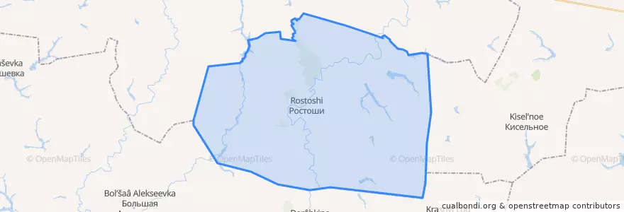 Mapa de ubicacion de Ростошинское сельское поселение.