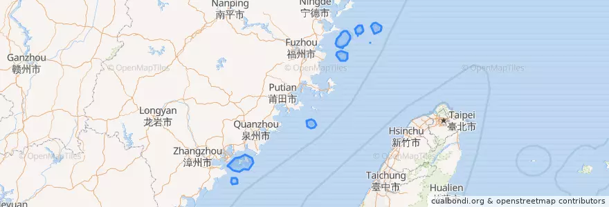 Mapa de ubicacion de 福建省.