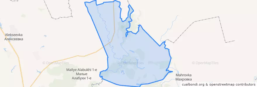 Mapa de ubicacion de Большеалабухское сельское поселение.