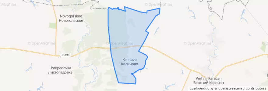 Mapa de ubicacion de Калиновское сельское поселение.