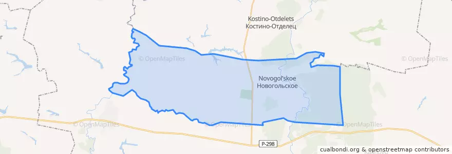 Mapa de ubicacion de Новогольское сельское поселение.
