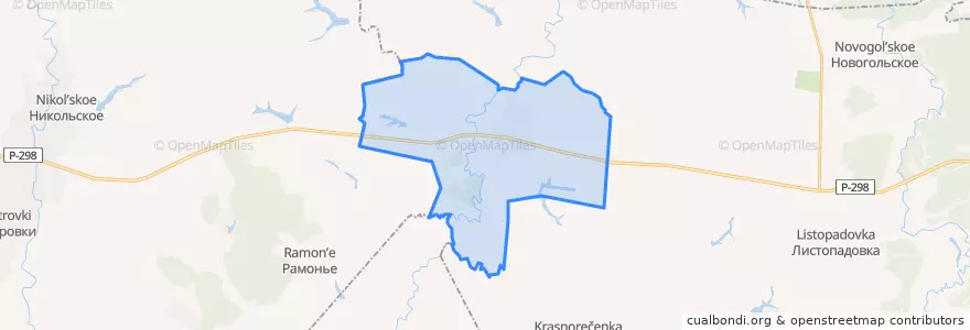 Mapa de ubicacion de Новомакаровское сельское поселение.