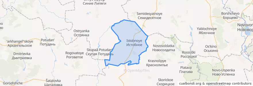 Mapa de ubicacion de Истобинское сельское поселение.