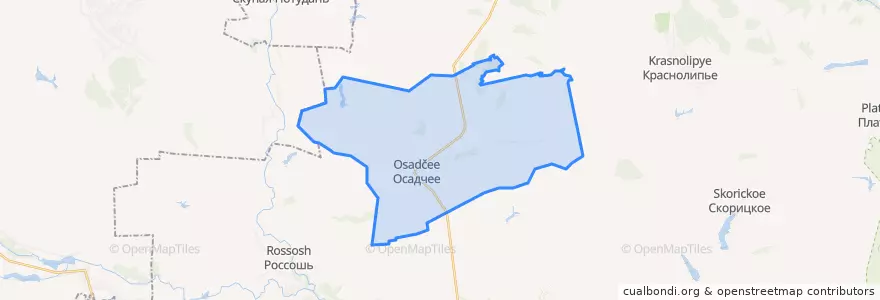 Mapa de ubicacion de Осадчевское сельское поселение.