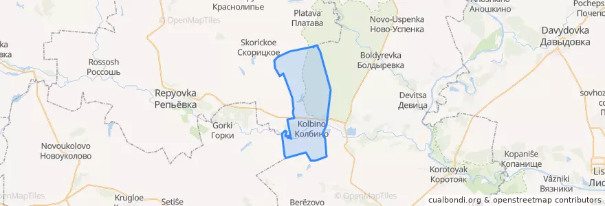 Mapa de ubicacion de Колбинское сельское поселение.