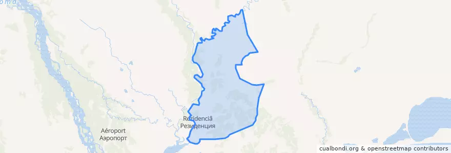 Mapa de ubicacion de Резидентское сельское поселение.